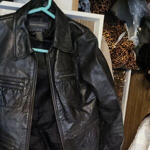 Banana Republic Dark Leather Jacket